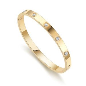 Trendy Gold Bangle Bracelet for Women