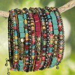 Adjustable Boho Beaded Cuff Bracelets for Women