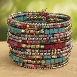 Adjustable Boho Beaded Cuff Bracelets for Women