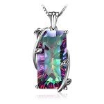 15ct Rainbow Quartz Pendant Necklace in Silver