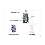 15ct Rainbow Quartz Pendant Necklace in Silver