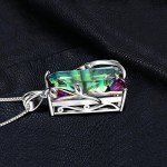 15ct Rainbow Quartz Pendant Necklace in Silver
