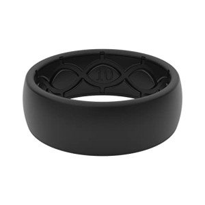 Groove Life Solid Black Silicone Wedding Ring - Size 9
