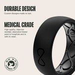 Groove Life Solid Black Silicone Wedding Ring - Size 9