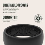 Groove Life Solid Black Silicone Wedding Ring - Size 9