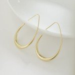 Stylish Lightweight Teardrop Hoop Earrings for Women
