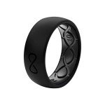 Groove Life Solid Black Silicone Wedding Ring - Size 9