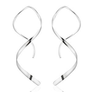 Sterling Silver Spiral Threader Drop Earrings for Women