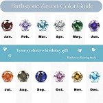 Colorful Birthstone Stud Earrings for Sensitive Ears