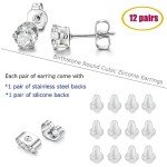 Colorful Birthstone Stud Earrings for Sensitive Ears