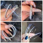 Sparkly Gold & Silver Crystal Hoop Earrings Set