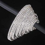 Sparkly Gold & Silver Crystal Hoop Earrings Set