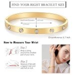18K Gold Plated Love Bracelet with CZ Stones