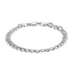 Sterling Silver Italian Charm Link Bracelet - 7.5