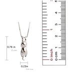 Sterling Silver Cat Necklace for Cat Lovers