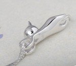 Sterling Silver Cat Necklace for Cat Lovers