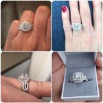 Elegant 925 Sterling Silver Wedding Engagement Ring Set
