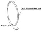 Thin White Tungsten Wedding Band Ring for Couples