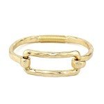 Chunky Gold Geometric Bangle Cuff Bracelet