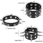 Punk Spike Leather Bracelets for Men and Women