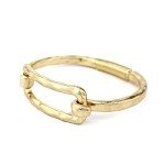 Chunky Gold Geometric Bangle Cuff Bracelet