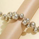 Chunky Pearl Choker Necklace with Gold Accents