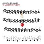 90s Style 12PC Tattoo Choker Necklace Set