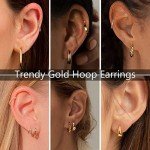 Gold Plated Small Hoop Earrings for Women