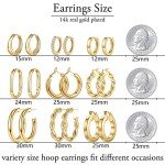 Gold Plated Small Hoop Earrings for Women
