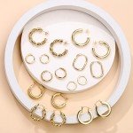 Gold Plated Small Hoop Earrings for Women