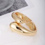 Gold Chunky Waterdrop Bangle Bracelet for Women