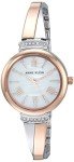 Anne Klein Rose Gold & Silver Crystal Bangle Set