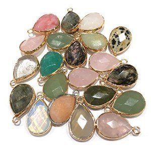 Water Drop Semi Gemstone Pendants for Jewelry