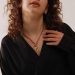 Sunburst Heart Pendant Necklace with Green Agate