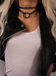 Goth Heart Chain Choker Necklace for All