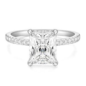 Radiant Cut 4CT CZ Engagement Ring for Women