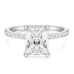 Radiant Cut 4CT CZ Engagement Ring for Women