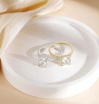 Radiant Cut 4CT CZ Engagement Ring for Women