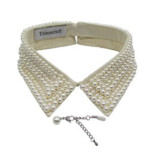Pearl Beaded collar Necklace with Detachable Choker