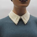 Pearl Beaded collar Necklace with Detachable Choker
