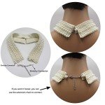 Pearl Beaded collar Necklace with Detachable Choker