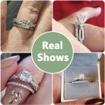 2.5ct Princess Pear CZ Sterling Silver Ring Set