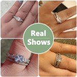 2.5ct Princess Pear CZ Sterling Silver Ring Set