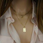 Dainty Gold Paperclip Chain Necklace for Women