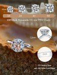Moissanite Solitaire Engagement Ring for Women