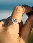 Moissanite Solitaire Engagement Ring for Women