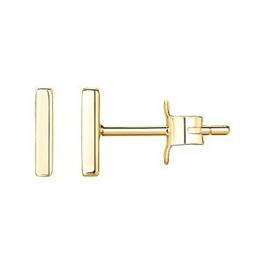 Gold Plated Mini Bar Stud Earrings for Women