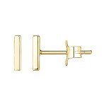 Gold Plated Mini Bar Stud Earrings for Women