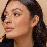 Gold Plated Mini Bar Stud Earrings for Women