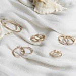 14K Gold Plated Sterling Silver Hoop Earrings